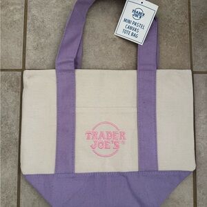 Purple Mini Canvas Tote Bag